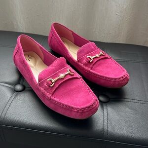 Isaac Mizrahi Loafers 11M pink suede like new